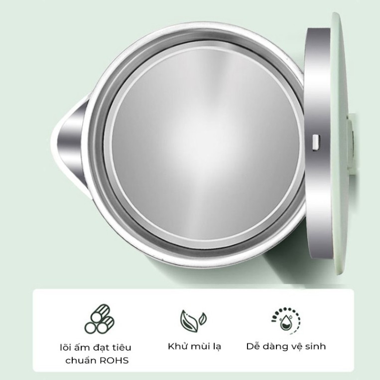 Ấm đun nước ấm siêu tốc inox cao cấp dung tích 2,3L sôi nhanh trong 8 phút_ lovleife66
