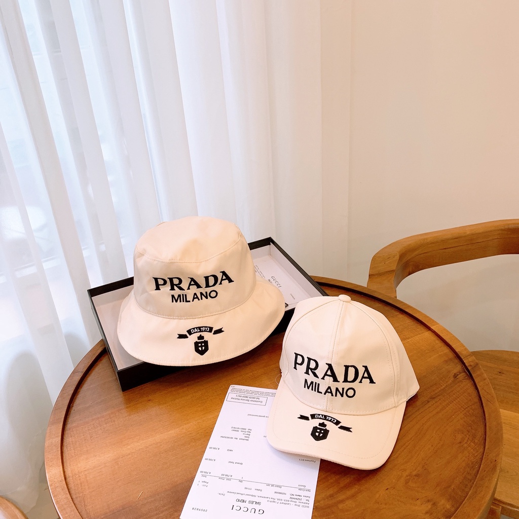 Mũ Bucket, Mũ Lưỡi Trai Prada , Nón Prada Nam Nữ Chất Liệu Vải Gió Dầy Dặn Thấm Hút Mồ Hôi Thời Trang Cao Cấp