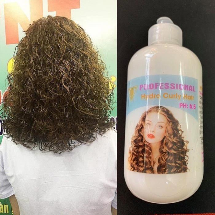 Kích xoăn tóc Hydro Curly Hair 450ml, thuốc uốn tóc, thuốc làm xoăn tóc đơn giản bôi là xoăn, bôi đâu xoăn đấy