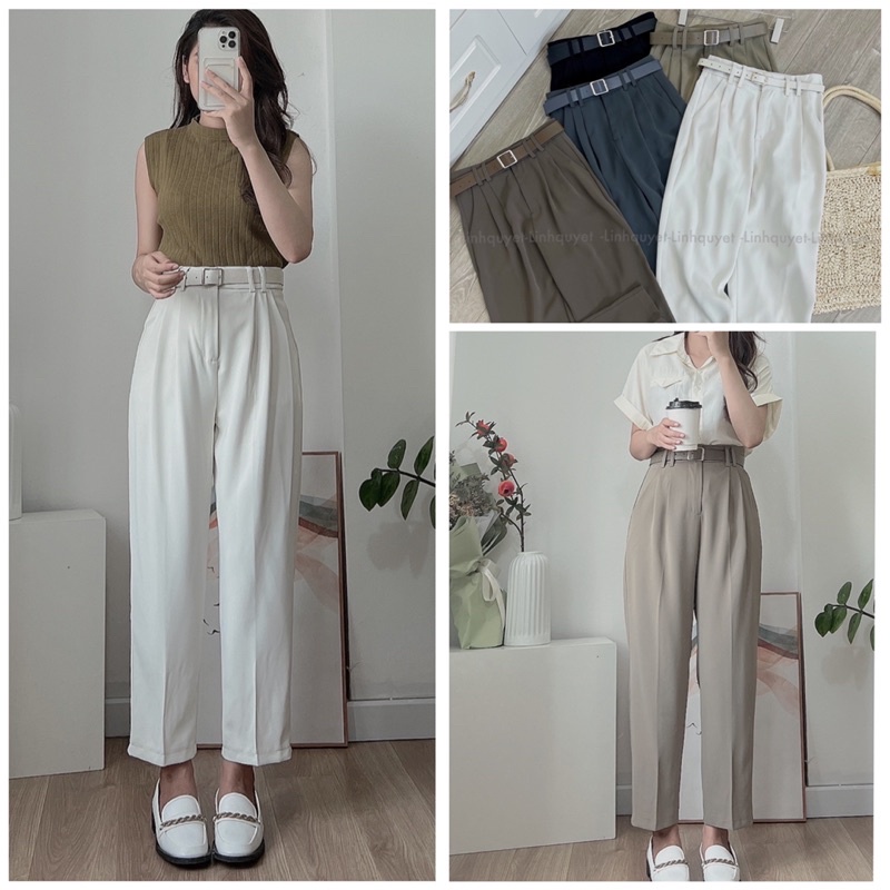 Quần baggy lụa hàn màu siêu xinh