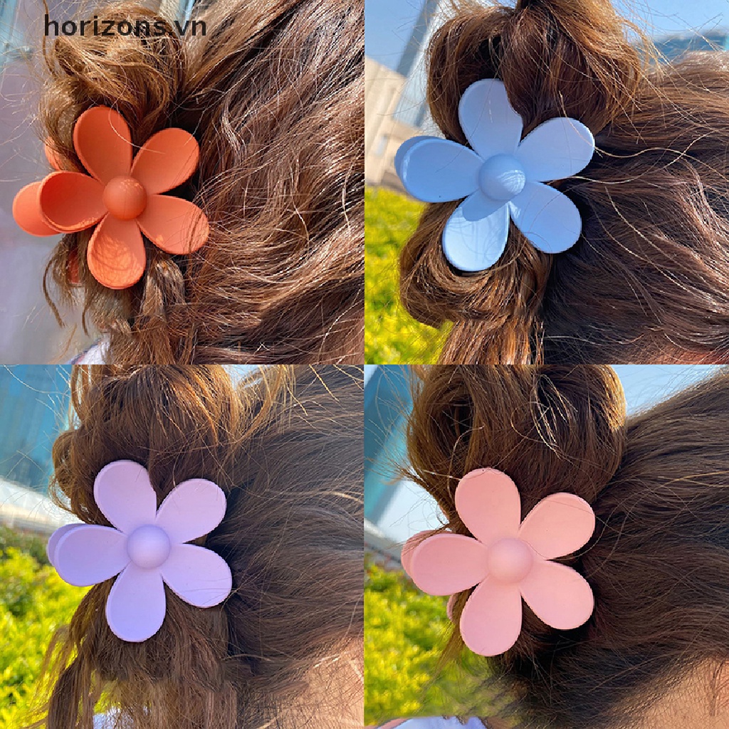 Kẹp tóc càng cua hình hoa màu kẹo cho nữ