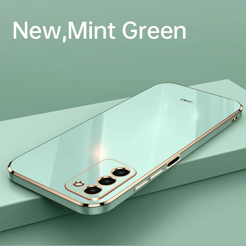 Ốp Điện Thoại Hình Vuông Mạ Chống Rơi Cho Samsung Galaxy A02S A03S A10S A20S A21S A30 A50