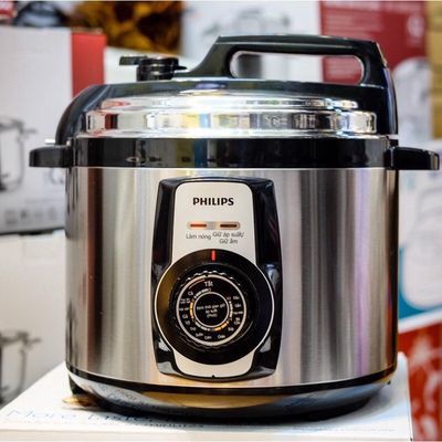 Nồi áp suất điện cơ Philips, công suất 900W, đa chức năng, giữ ấm nhiều giờ, bảo hành 2 năm chính hãng - HD2103