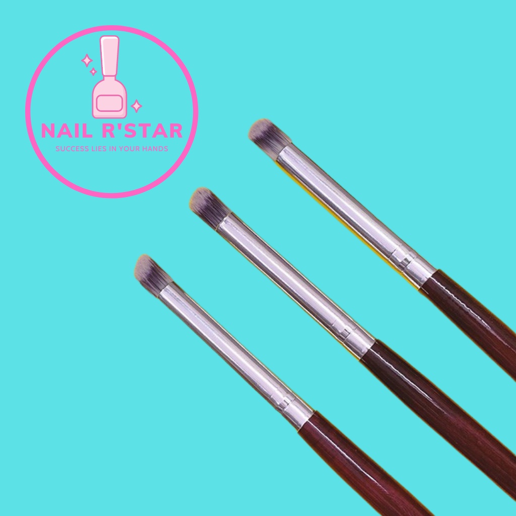 Cọ ombre cán gỗ đầu xiên NAIL R’STAR