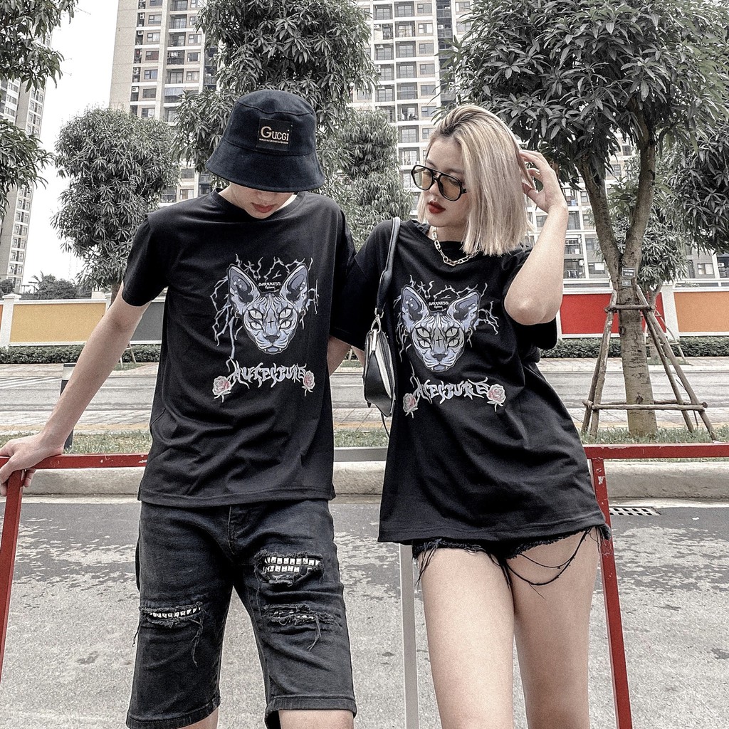 Áo Phông Rộng Dáng Unisex Cho Cả Nam Và Nữ - Áo Thun Thiết Kế In 5D - Chất Vải Cotton Cao Cấp Dày Dặn Mặc Cực Thích T5 [