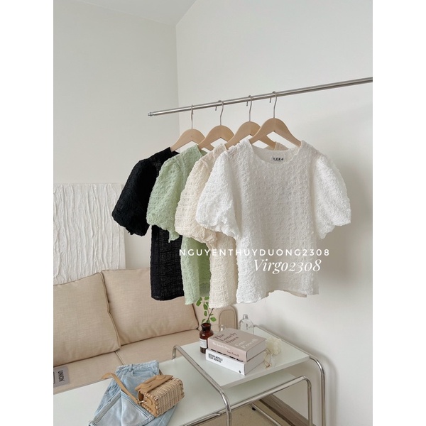 [HÀNG SẴN]ÁO THUN XỐP CỔ TRÒN TAY BỒNG “MAZI TOP” HÀNG QUẢNG CHÂU