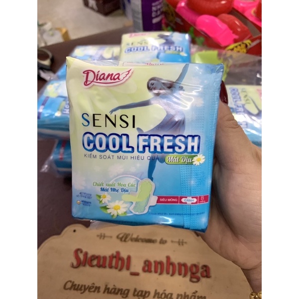 Băng Vệ Sinh Diana Sensi Cool Fresh Gói 8 Miếng (23cm)