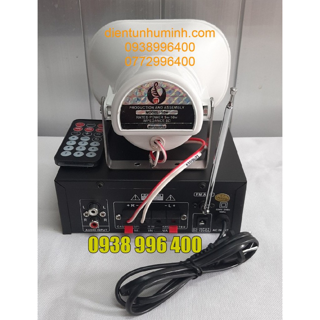 Bộ Ampli mini và loa nén 10W Cao Cấp Bluetooth điện 220V và 12V YW-6901L