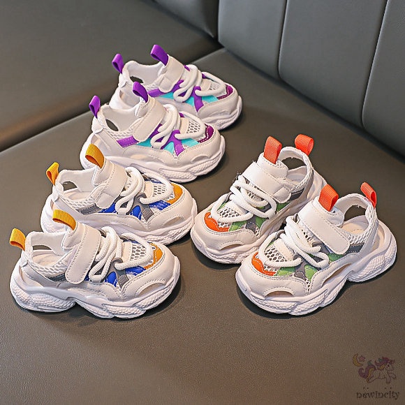 Giày thể thao trẻ em phối vải lưới cá tính thời trang Hàn Quốc