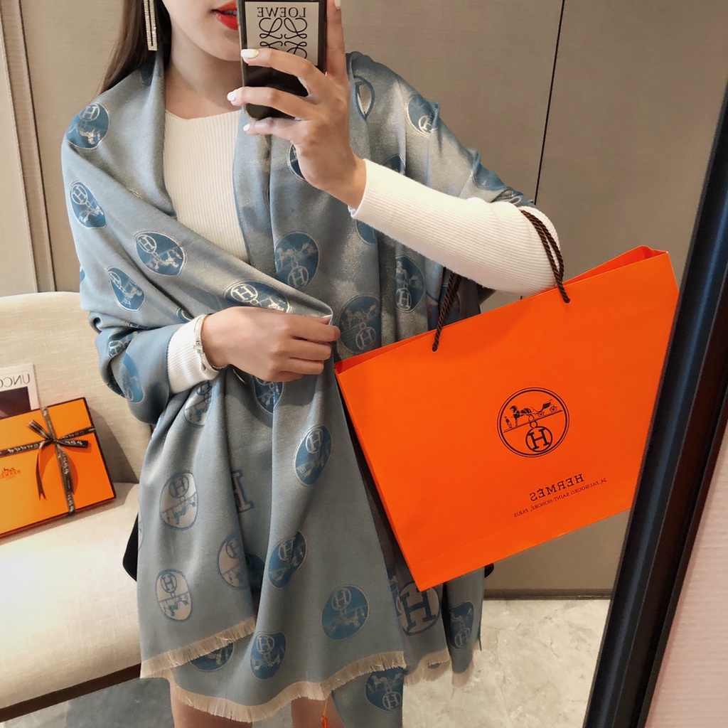 Khăn Choàng Cotton Dài Màu Trơn Thời Trang Cho Nữ