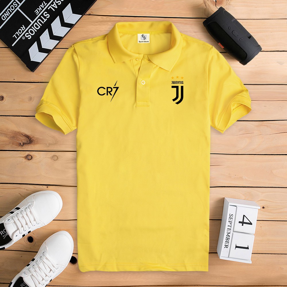 Áo thun polo bóng đá cao cấp Juventus CR7 HOT vải đẹp không bông xù