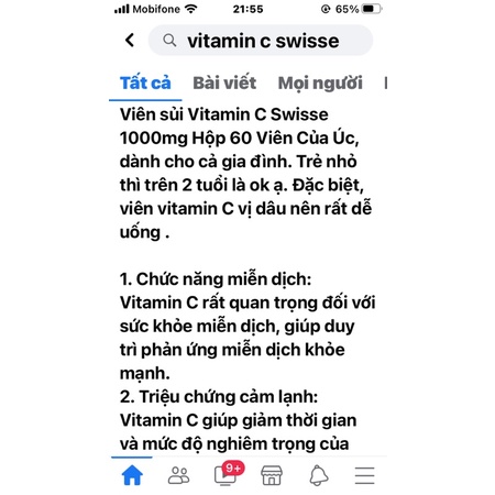Viên sủi bổ sung C Swisse Úc