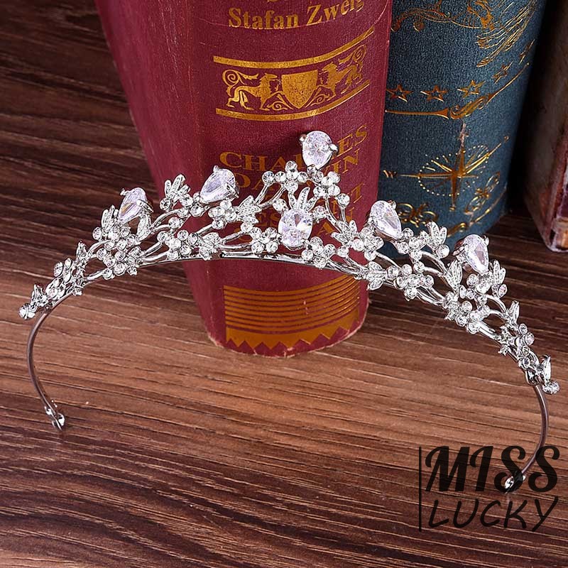 Vương miện hợp kim khảm đá thời trang quý phái cho nữ