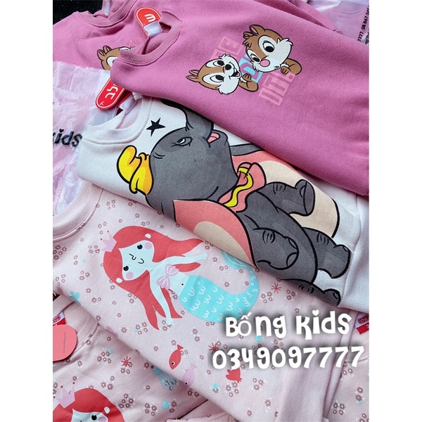 Bộ Nỉ Bé Gái In Hình Shilav