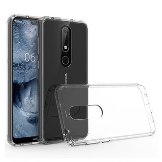Ốp Silicon dẻo Nokia 6.1 Plus / Nokia X6 (trong suốt)