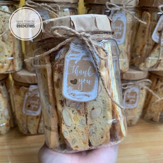Bánh biscoti hand made vị nguyên bản 300gr