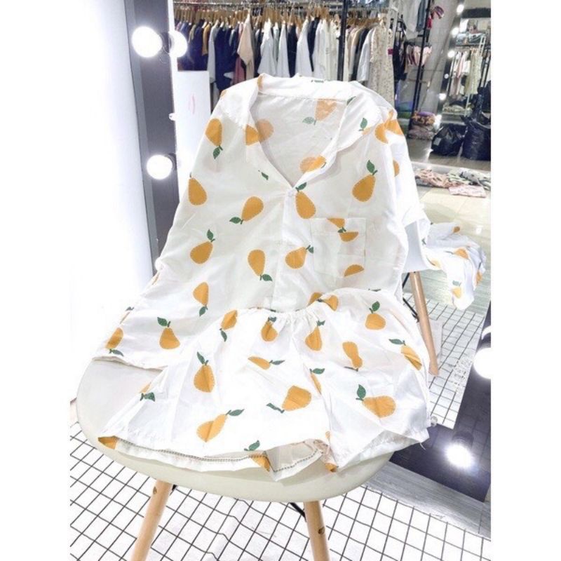 Bộ Pizama Ngắn Tay - Bộ Ngủ Bò Sữa Ulzzang Cute Hot Trend 2021