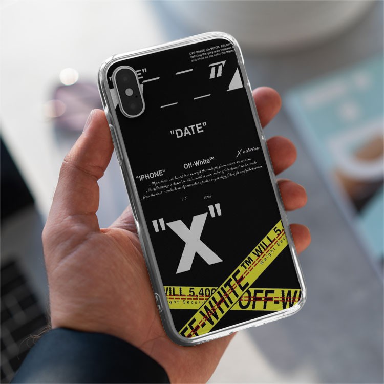 Ốp lưng Off-White X Edition DATE dải băng vàng cho Iphone 5 6 7 8 Plus 11 12 Pro Max X Xr OFFPOD00118