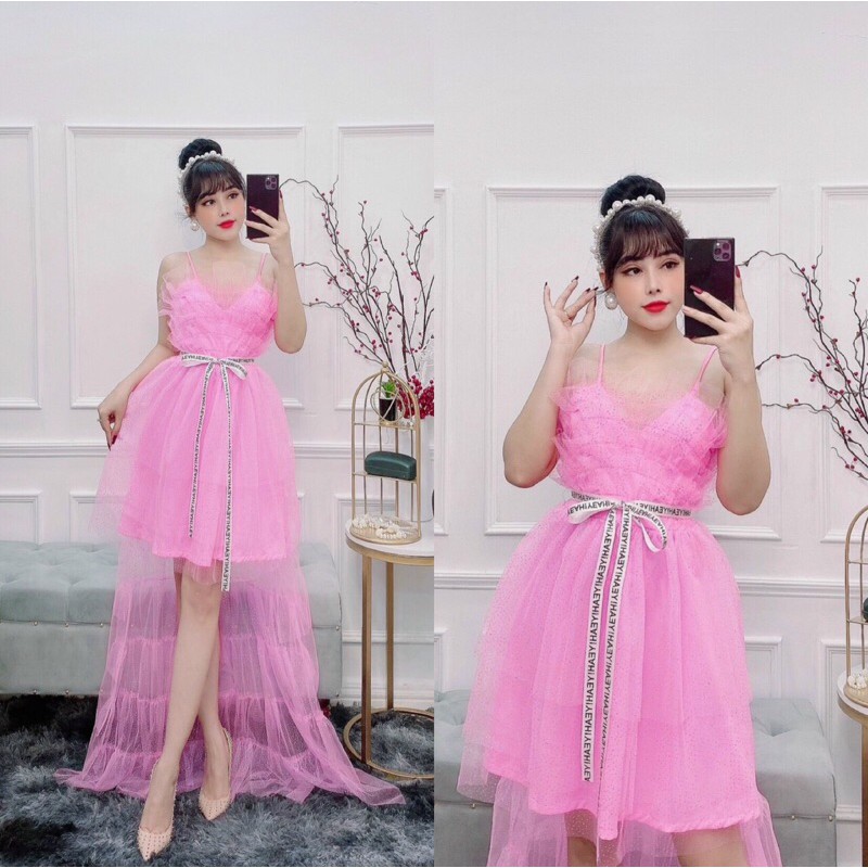 ĐẦM KIM TUYẾN ĐUÔI TÔM NHÚNG TẦNG ( ẢNH THẬT 1000% )