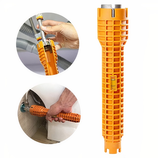 Dụng Cụ Tháo Vặn Vòi Ống Nước Đa Năng,Kìm Vặn Ống Nước, Cờ Lê Vặn Dây Cấp 18 in 1