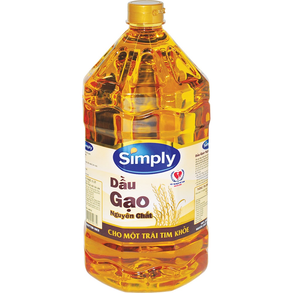 Dầu gạo Simply nguyên chất 2L