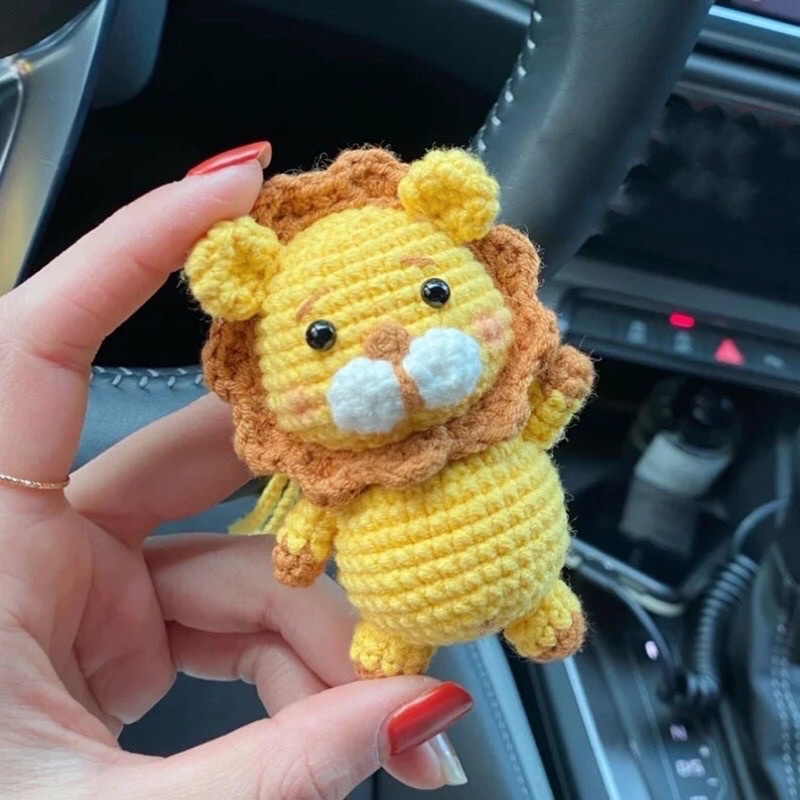 Móc Khoá Gấu/Heo/Cừu/Hổ - Thú Bông Handmade Đan Móc Thủ Công Làm Bằng Tay