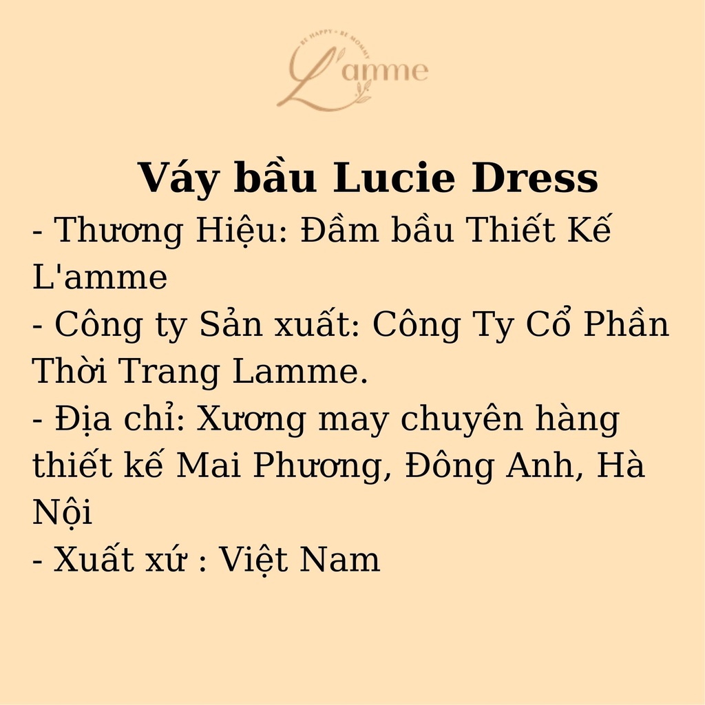 Váy bầu đẹp Lucie Dress dáng thể thao chất dập ly có cúc tháo rời được thiết kế bởi LAMME