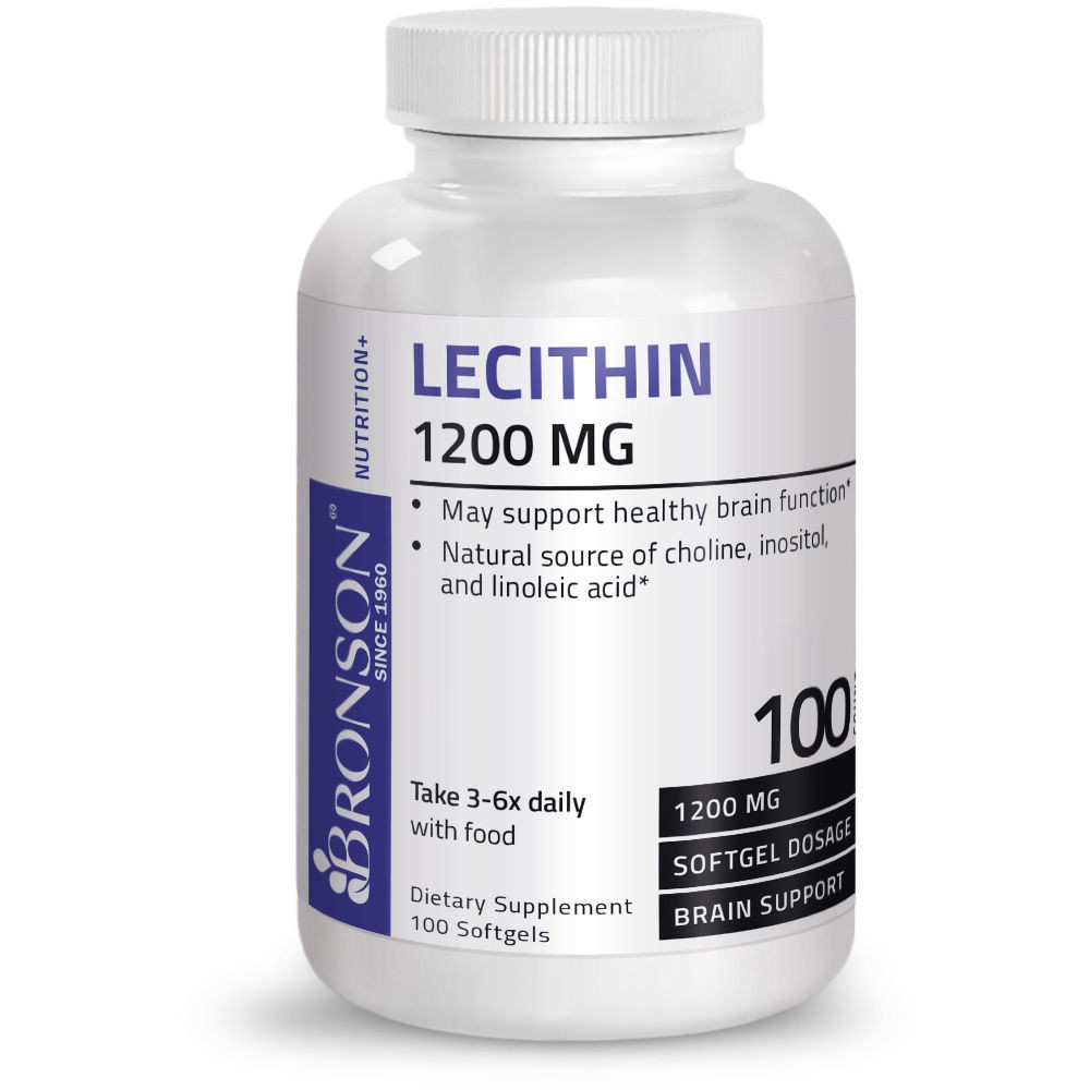 Organic Vitamin Lecithin 1200mg - 100 viên Mỹ - Chống tắc tia sữa, đẹp da, giảm cholesterol, tăng cường trí nhớ