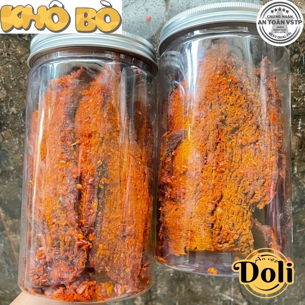 Khô bò miếng đập dập mềm 300gr - Khô Bò Hồng Ngự - Khô Bò Nhà Làm Cực Sạch Và Ngon - DOLI