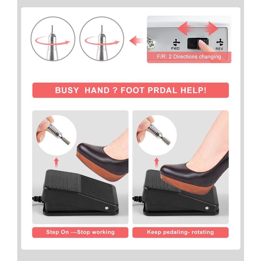 Máy Mài Móng Điện Tử Chuyên Nghiệp 35000 RPM