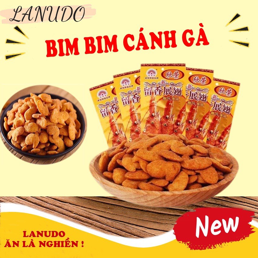 10 Gói Bim Bim Cánh Gà Chiên Giòn, Snack Gà Cay Siêu Ngon