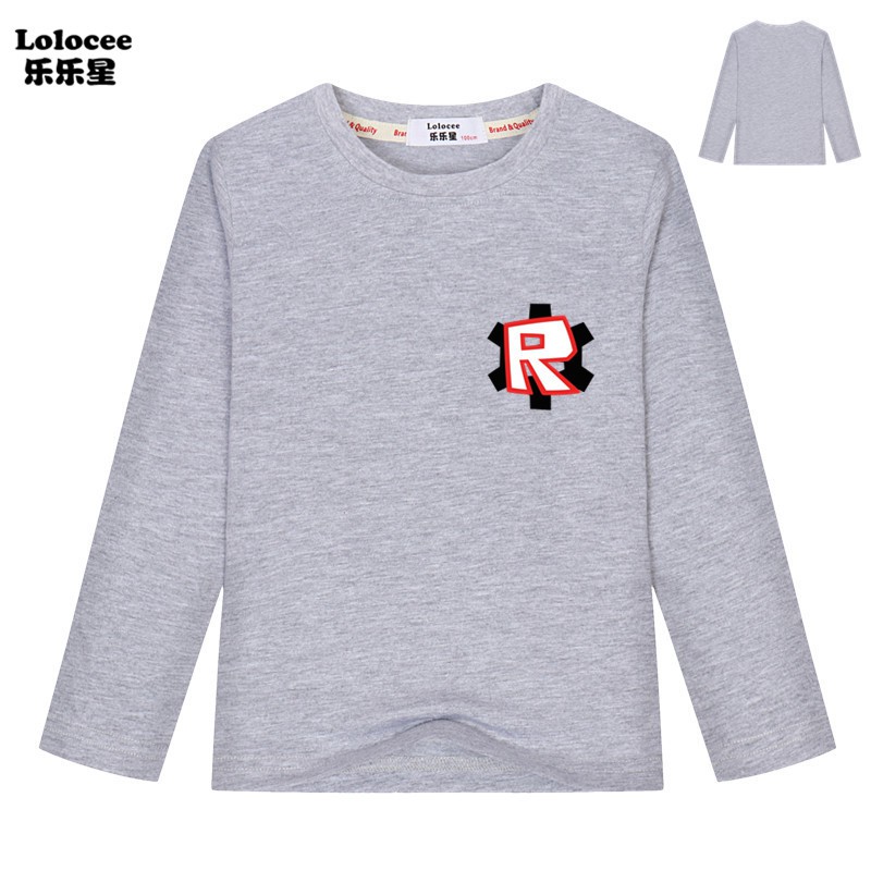 Áo Thun Cotton Tay Dài In Logo Roblox Cá Tính Cho Bé Trai