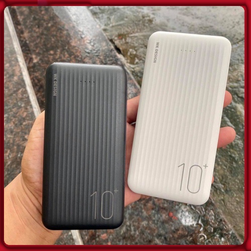 Sạc dự phòng mini 10000mAh WK DESIGN WP129 chính hãng hỗ trợ sạc nhanh 2.1A với 2 cổng sạc tiện lợi - BAOVY