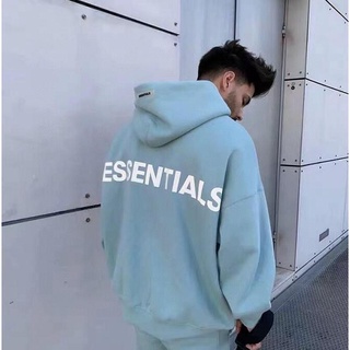 Áo hoodie nhung in chữ phản quang Essentials thời trang cho nam và nữ