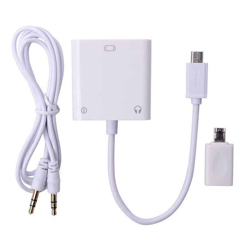 Cáp Mhl To Vga Video Audio Cable Adapter Dùng Cho Điện Thoại Android