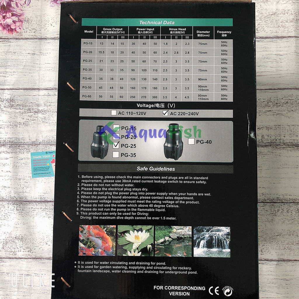 Máy bơm nước hồ cá Koi Periha PG 20 đến PG 60 (siêu tiết kiệm điện, có bảng điều khiển thông minh)