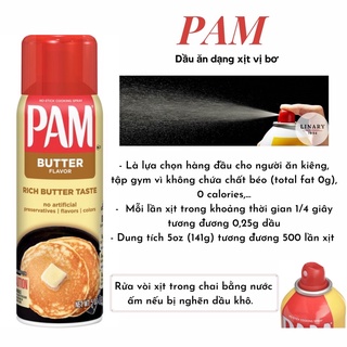 Dầu ăn dạng xịt Pam US