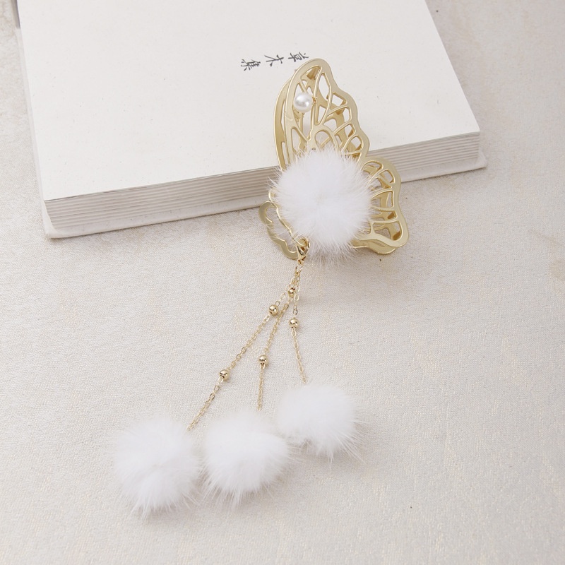 Kẹp Tóc Đính Ngọc Trai Và Tua Rua Bằng Hợp Kim Phong Cách Hàn Quốc Mới Phổ Biến