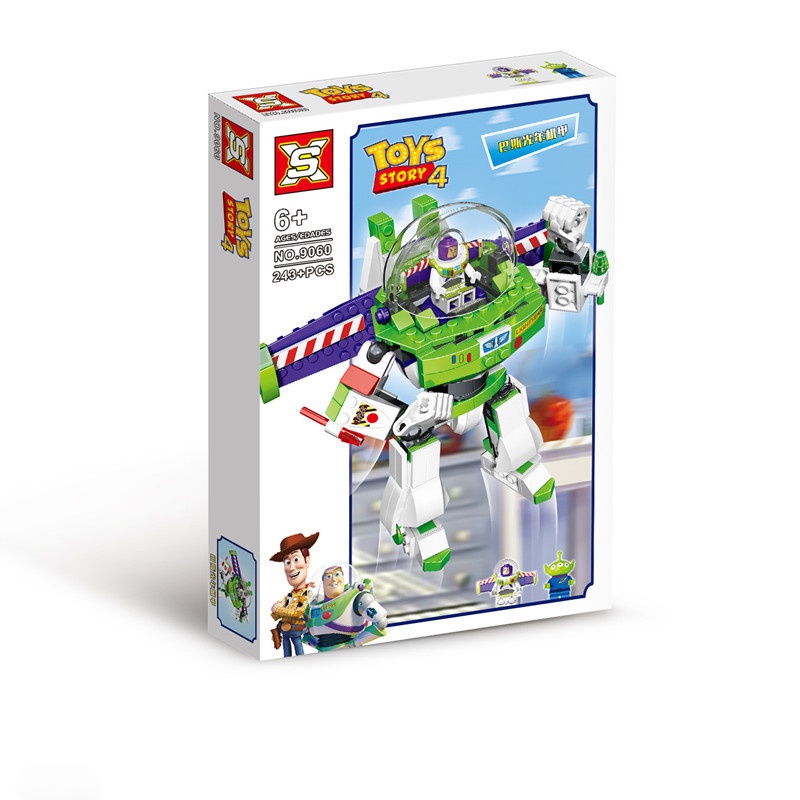 Đồ Chơi Lắp Ráp Kiểu LEGO Mô Hình Buzz Lightyear Mecha Double Elephant SX9060 Với 243 Mảnh Ghép
