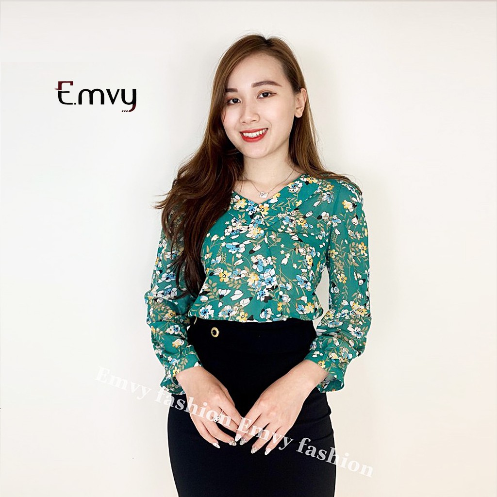 [Mã WASTUP giảm 10% tối đa 30K đơn 99K] Áo sơ mi nữ công sở họa tiết hoa nhí Emvy - H1 | BigBuy360 - bigbuy360.vn