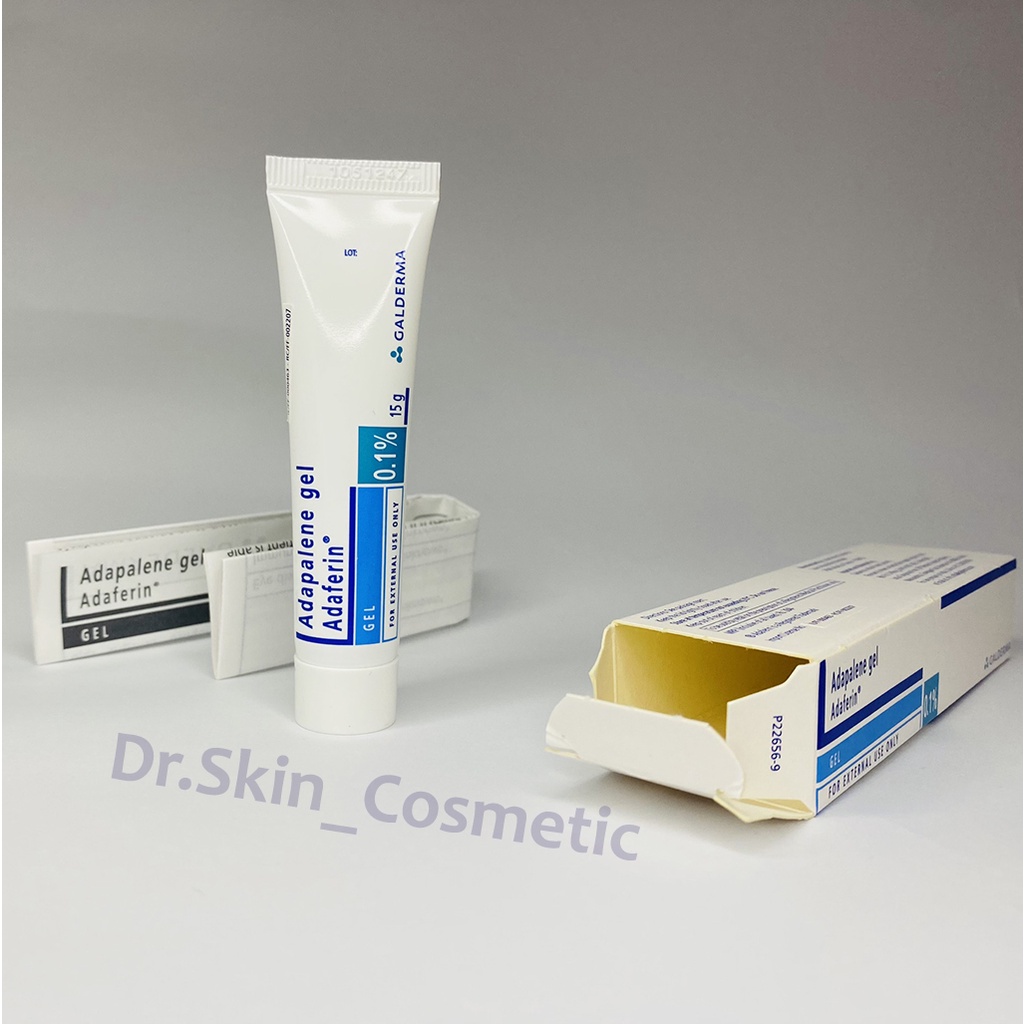 Adapalene Gel 0.1 Adaferin  - Differin Gel 0.1 % Giúp giảm mụn ẩn mụn trứng cá mụn đầu đen làm sáng da mờ thâm hiệu quả.