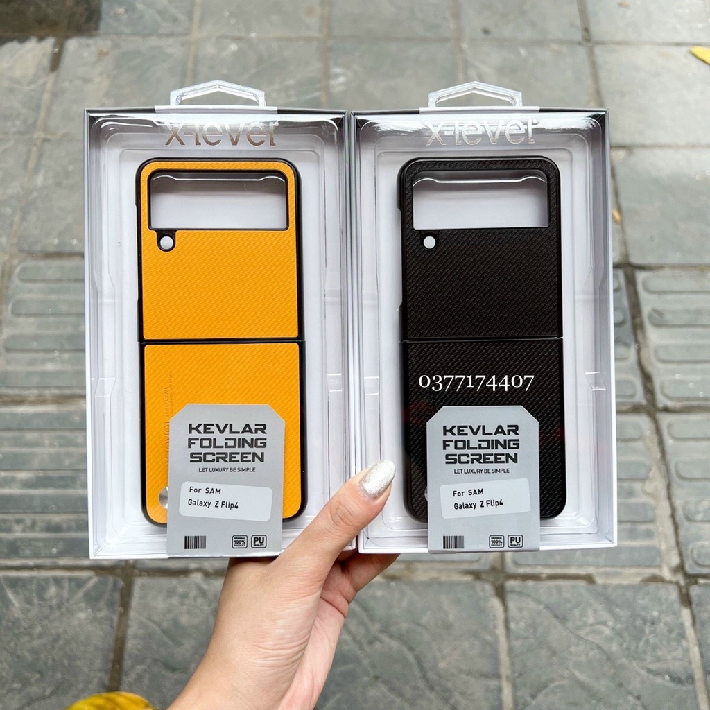 Ốp lưng Samsung Galaxy Z Flip 4 5G hiệu X-Level vân carbon bảo vệ máy đẹp sang trọng
