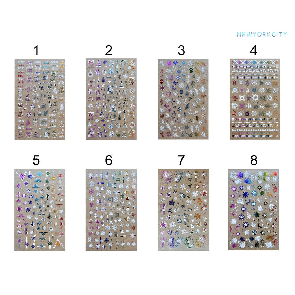 1 Tờ Miếng Dán Móng Tay 3D Nhiều Màu An Toàn Cho Nữ