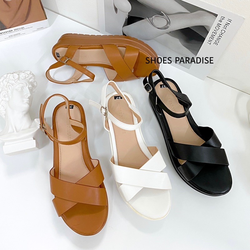 GIÀY SANDAL ĐẾ XUỒNG CAO 4CM XUỒNG CHÉO CAO 4 PHÂN