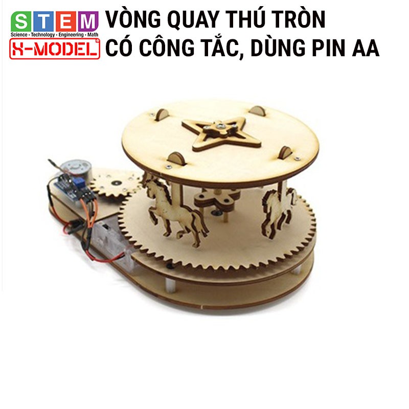 Đồ chơi sáng tạo STEM Mô hình vòng quay thú XMODEL ST20 cho bé, Đồ chơi trẻ em DIY[Do it Yourself] |Giáo dục STEM, STEAM