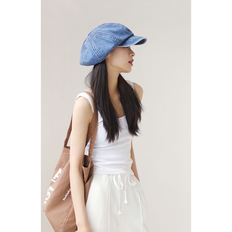 Mũ Beret Thời Trang Xuân Hè Phong Cách Cao Bồi Nhật Bản Dành Cho Nữ