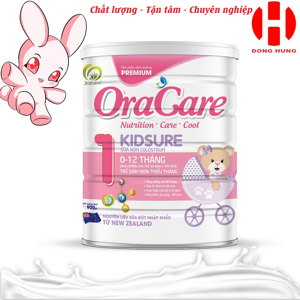 Sữa OraCare 1 KIDSURE - Sữa dinh dưỡng cho trẻ sơ sinh, trẻ sinh non thiếu tháng  cho trẻ từ 0-12 tháng tuổi lon 900g