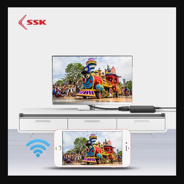 THIẾT BỊ TRUYỀN HÌNH ẢNH TỪ ĐIỆN THOẠI ANDROID/IOS/ MAC OS/ WINDOWS LÊN TIVI KHÔNG CẦN DÂY CHÍNH HÃNG SSK SSP Z105