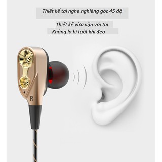 Tai nghe có dây HiFi chất lượng âm thanh kép nghe nhạc cực hay