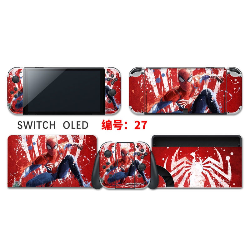 Bộ miếng dán bảo vệ máy chơi game bằng vinyl họa tiết anime đáng yêu toàn diện dành cho Nintendo Switch OLED